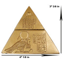 Ebros Golden Ancient Egyptian Pyramid Decorative Box 4" Wide Trinket Stash Box