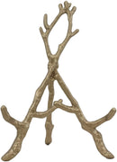 Ebros Cast Iron Rustic Gold Intertwining Branch Twigs Easel Display Stand 9" H
