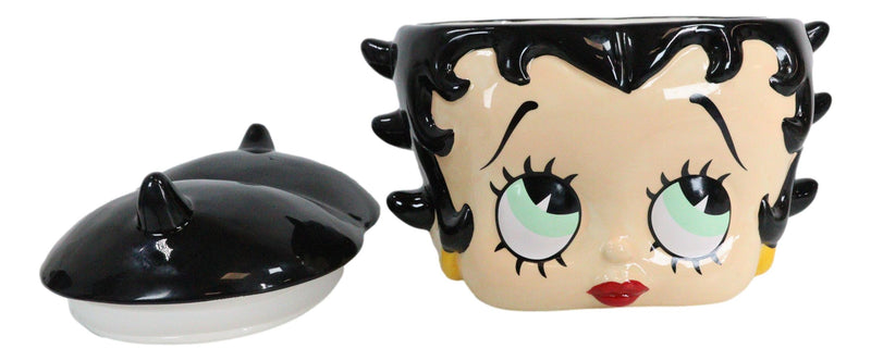 Vintage Comical Shy Betty Boop Head Ceramic Cookie Jar Collectible Figurine