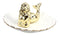 Ebros Gift Golden Resting Mermaid Ceramic Ring Accessory Jewelry Holder Vanity Display Figurine