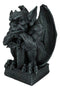 Ebros Stoic Warrior Notre Dame Gargoyle Holding Gothic Bat Sword Figurine 6.5"H