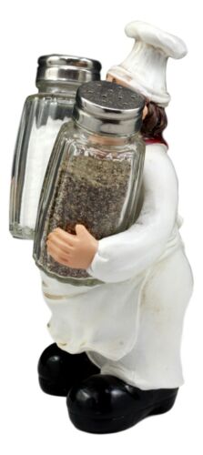 Ebros Bon Appetit Wine Master Standing Chef Salt And Pepper Shakers Holder Set