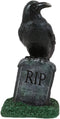 Ebros Gothic Raven Crow On Tombstone Statue 8"H RIP Headstone Figurine Decor