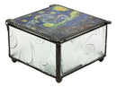 Ebros Van Gogh Starry Night Stained Glass Decorative Box 4"X4" Museum Art