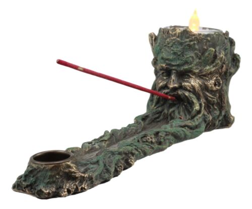 Forest Ent Nature Tree God Greenman Votive Candle Holder Incense Burner