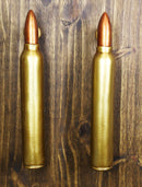 Set of 2 Oversized Faux Hunter Rifle Bullet Casings Barn Door Bar Pull Handles