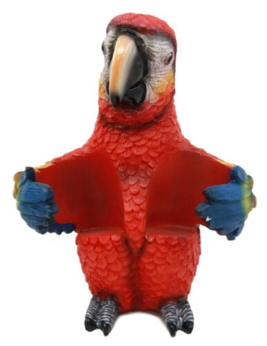 Ebros Tropical Rainforest Red Scarlet Macaw Parrot Salt Pepper Shakers Holder - Ebros Gift