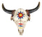 Ebros 7.5"W Southwestern Indian Spirit Sun Dreamcatcher Bull Skull Wall Decor Plaque