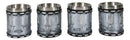 Ebros Western Novelty Revolver Pistol Gun Barrel Cylinder Shot Glass 2-Ounce Set of 4