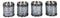 Ebros Western Novelty Revolver Pistol Gun Barrel Cylinder Shot Glass 2-Ounce Set of 4