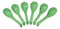 Ebros Japanese Modern Porcelain Soup Spoons With Ladle Hook Pack Of 6 (Green)