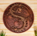 Ebros Maxine Miller Double Dragon Alchemy in Robust Yin Yang Astrology Wall Plaque