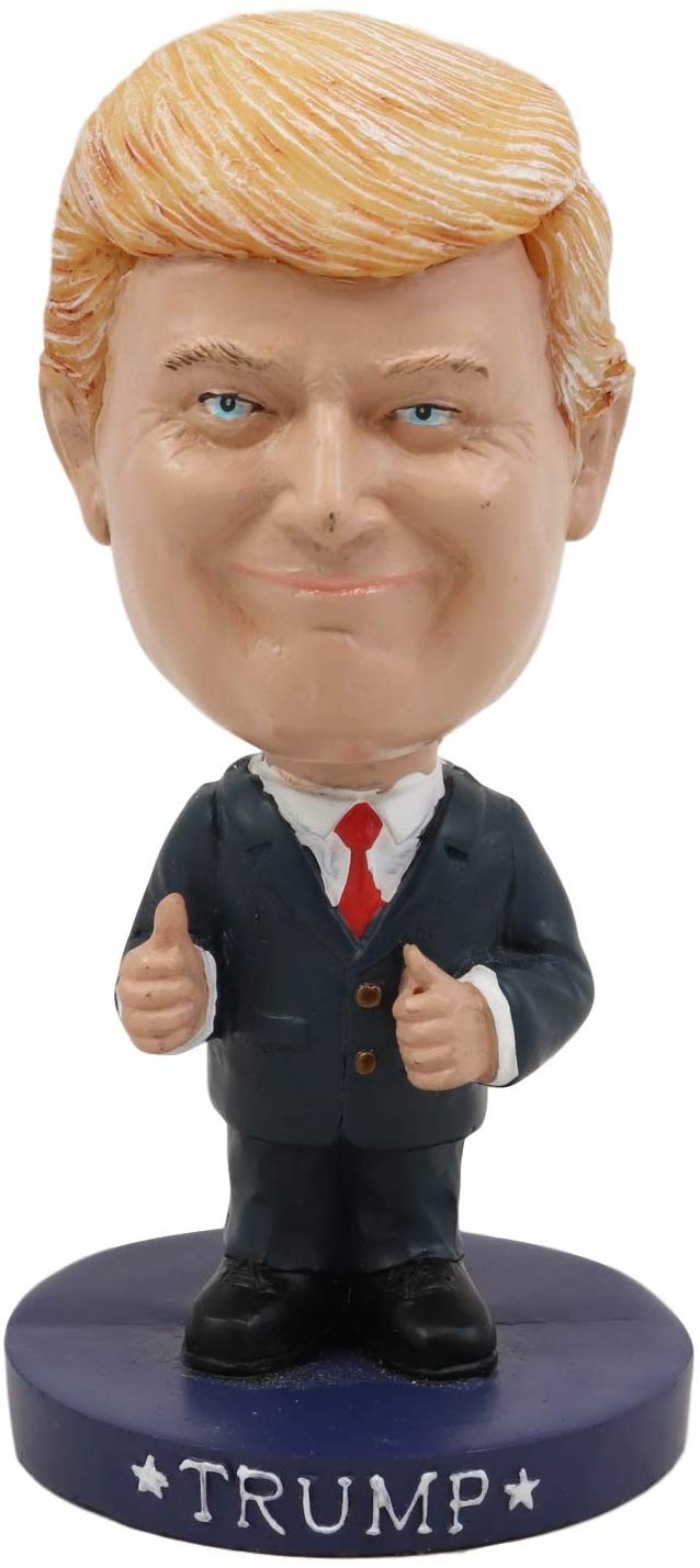Ebros USA President Donald Trump In Red Tie & Suit Giving Thumbs Up Bobble Head 4.25"H