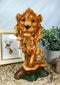 Ebros African Safari Lion Bust Statue 9"H Lion King Pride Rock Faux Wood Resin