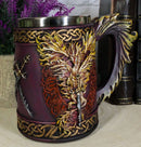 Ebros Ruth Thompson Dragon's Lair Flame Blade Drake 14oz Coffee Mug Tankard