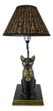 Ebros Egyptian Goddess Of Home Bastet Cat Table Lamp Sculpture With Hieroglyphic Shade