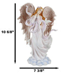 Ebros Heavenly Seraphim Angel Of Wisdom And Worship With Doves On Clouds Figurine