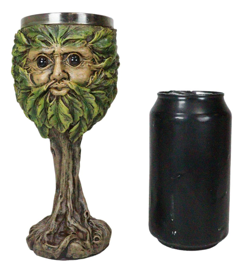 Ebros Whimsical Forest Spirit Greenman Deity Wine Goblet Chalice Cup 6oz