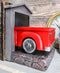 Old Fashioned Vintage Red Pickup Truck In Workshop Decorative Bookends Pair