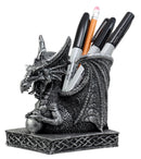 Ebros Gift Shenlong Spirit Dragon Orb Stationery Holder Figurine 4.75"H Office