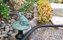 Rainforest Frog on Mushroom Fly Hunting Aluminum Hose Guard Guide Garden Stake