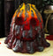 Haunted Volcano Lava Magma Fire Grinning Skull LED Night Light Lamp Figurine