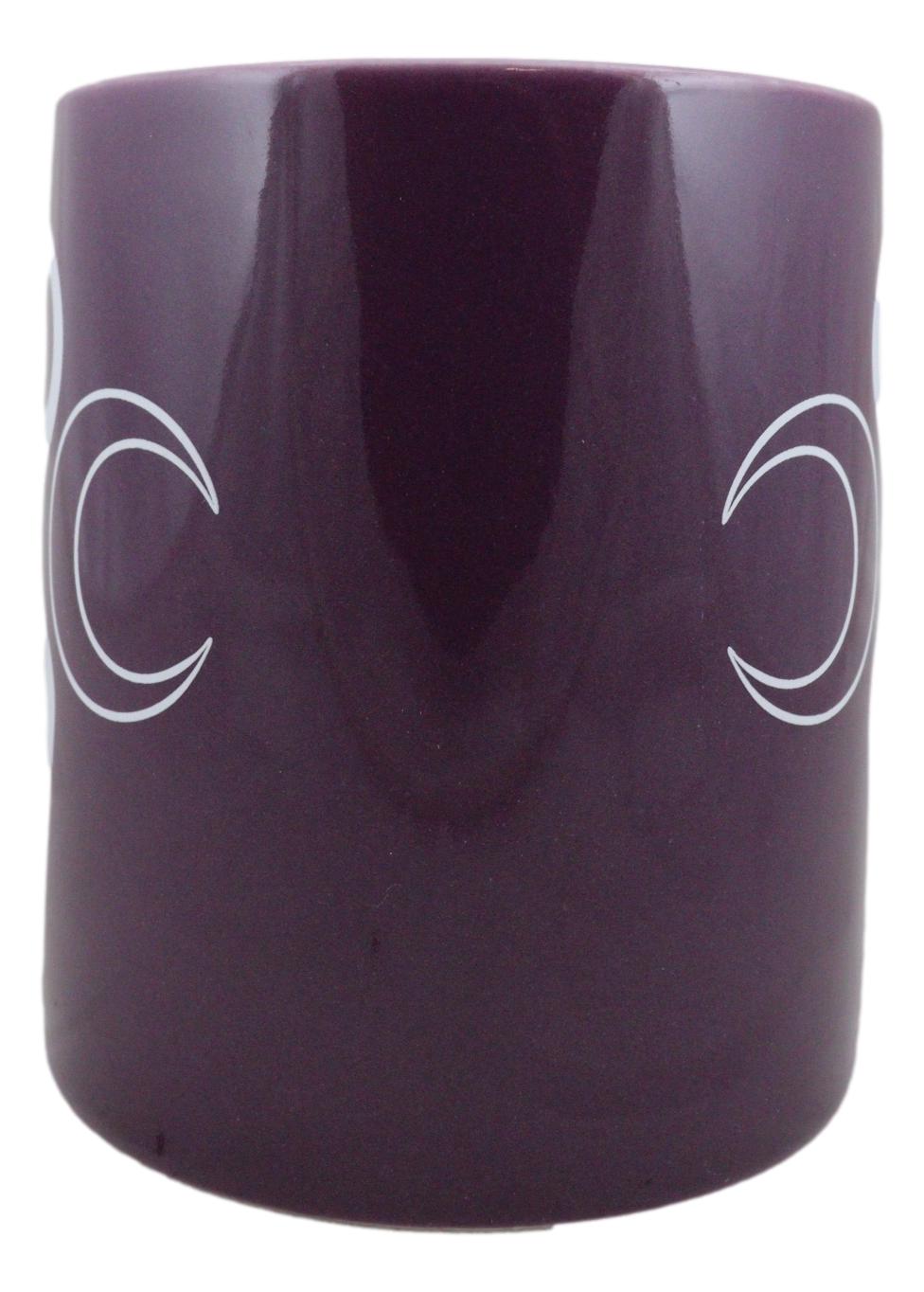 Pack Of 2 Wicca Triple Moons Spiral Goddess Bone China Coffee Mug Cups 12oz