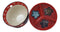 Ebros Japanese Dining Tempura Udon Noodles And Tentsuyu Dipping Sauce Large 6"D Bowl With Condiment Divider Lid And Built In Chopsticks Rest With Bamboo Chopsticks Set (Red Floral Breeze)