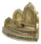 Golden Tibetan Buddhism Altar Shrine Miniature Display With Lotus Incense Holder