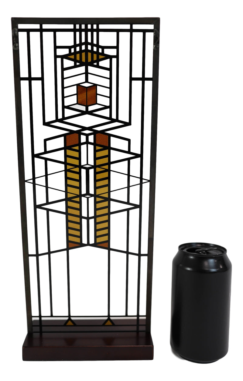 Frank Lloyd Wright Robie House Window 51 Stained Glass Wall Or Desktop Plaque