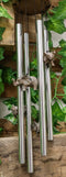 Ebros Gift Pachyderm Elephant Family Striding The Plains Resonant Relaxing Wind Chime Patio Garden Decor Decorative Figurine Noisemaker Elephants Baby Calf Safari Grasslands