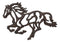 Western Running Horse Filigree Design Cast Iron Metal Wall Decor Accent 14.5"W