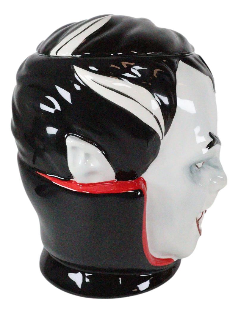 Ebros Ceramic Count Dracula Vampire Cookie Jar Decorative Figurine 7.75" Tall