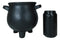 2-Pack Green Thumb Witch Gardening Black Herbs For Spells Cauldron Planter Pots