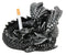 Ebros Gift Smaug Mountain Castle Dragon in Repose Round Cigarette Ashtray Figurine