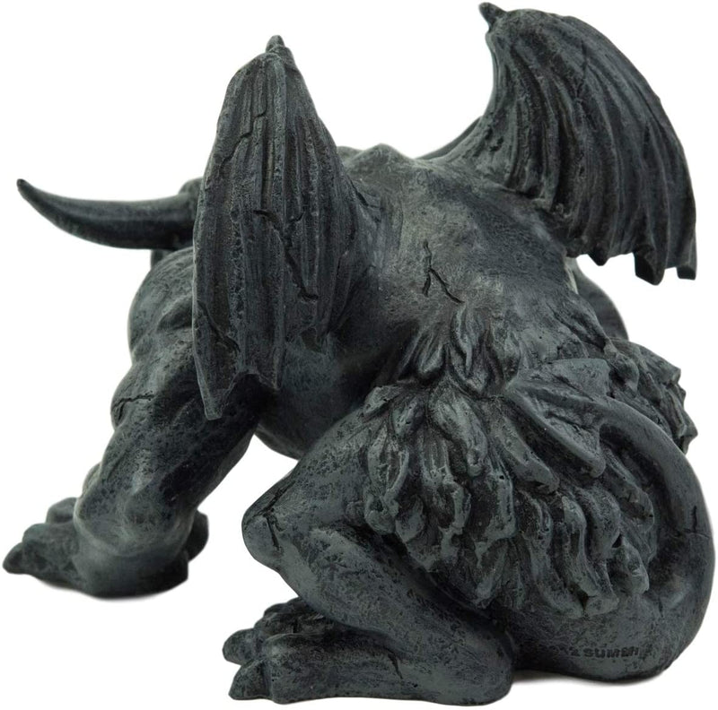 Ebros Gift Matador De Toros Winged Bull Horned Gargoyle Bellowing Statue 6" Tall