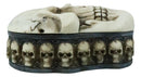 Ebros Reaper Skull Face Trinket Decorative Box Skeleton Graveyard 4.5"L Decor