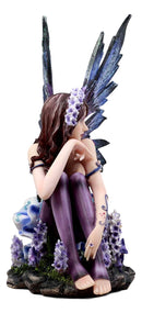 Ebros Large Lavender Winter Fairy Statue Missing You Yuletide Fae Fantasy Collectible Figurine 12.5"H