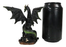 Fantasy Green Chested Celestial Midnight Dragon Black Ghost Small Figurine