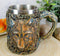 Ebros Totem Spirit Alpha Gray Wolf Mug Textured With Rustic Tree Bark Design In Painted Bronze Finish 12oz Drink Beer Stein Tankard Coffee Cup