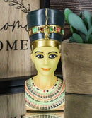 Ancient Egyptian Goddess Beautiful Queen Nefertiti Bust Mini Figurine 4.25"H