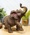 Safari Wildlife Adorable Male Tusked Elephant Trumpeting Collectible Figurine