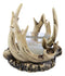 Rustic Western Buck Elk Deer Stag Entwined Antlers Crown Votive Candle Holder