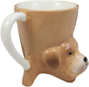 Ebros Bottoms Up Acrobatic Chocolate Dog Coffee Mug Drink Cup 11oz Decor