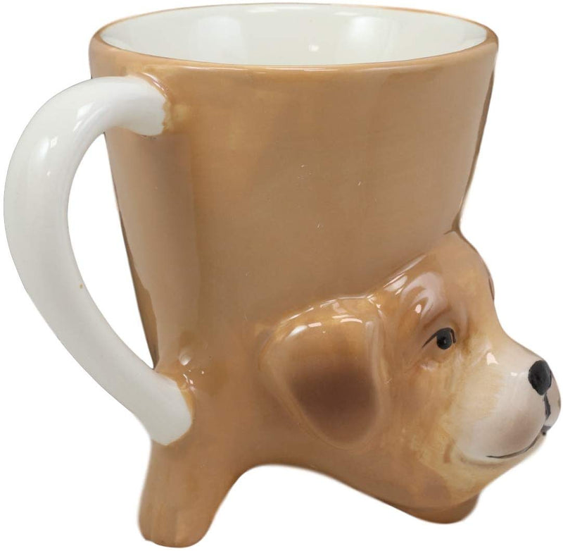 Ebros Bottoms Up Acrobatic Chocolate Dog Coffee Mug Drink Cup 11oz Decor