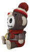 Ebros Furrybones Sock Munky Figurine in Stuffed Sock Monkey Costume 3 Inch Tall