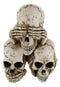 Stacked See Hear Speak No Evil Skulls Figurine Halloween Skeleton Decoration