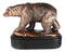 North Pole Arctic Circle Wildlife Roaming Polar Bear Figurine With Black Base