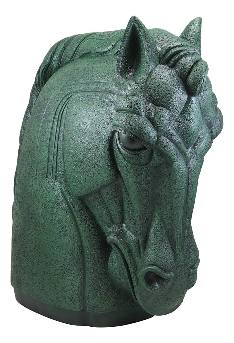 Ebros Gift Large 19" Tall Gallery Quality O'Neill Memorial Monument Horse Head Statue by Viktor Schreckengost Replica Horses Heads Sculpture Mantlepiece Centerpiece Decor Home and Office