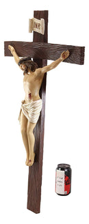 Ebros Large 30" Tall INRI Jesus Christ On The Cross Wall Hanging Crucifix Plaque